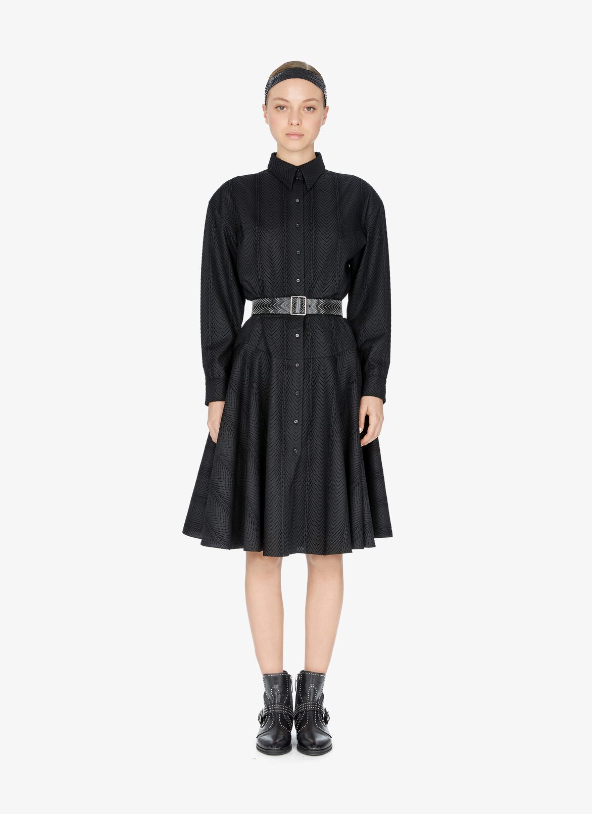 DRESS MUSSOLA BOA BLACK ALAÏA BLACK  DRESS MUSSOLA BOA BLACK